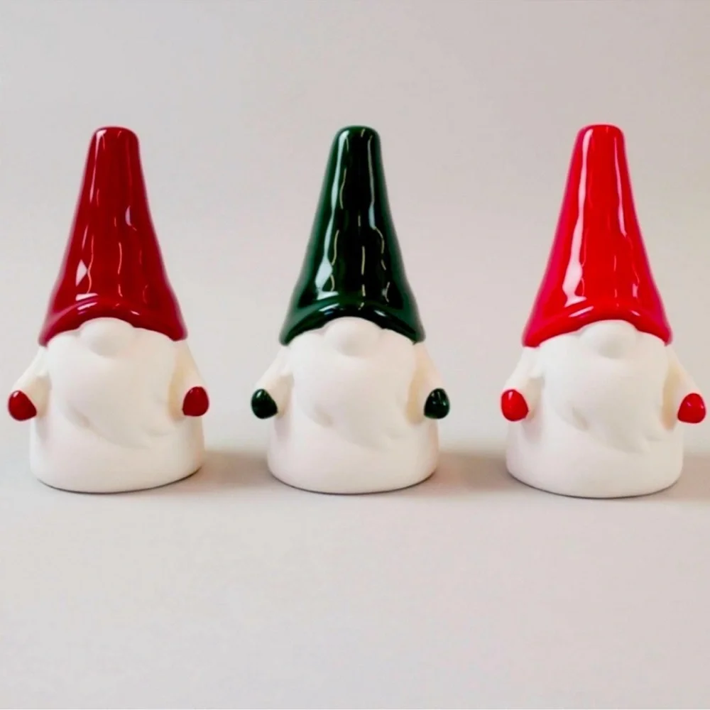 Target 3ct Ceramic Gnomes Red/Green -Holiday Christmas